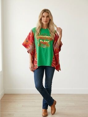 Handcrafted Upcycled Widespread Panic Kantha Tunic NWT One Size